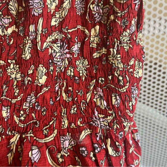 Free People Intimately Last Night Smocked Slip Dress Size Medium in Cherry NWOT - Picture 5 of 16